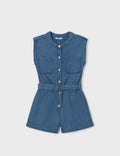 Chambray Belted Romper